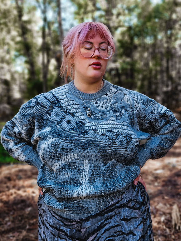 Knit Grandpa Sweater | Size XL