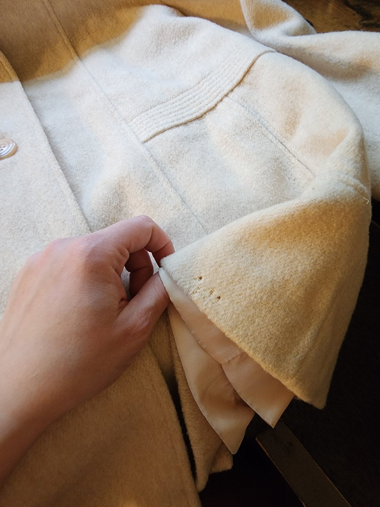 Oatmeal Wool Coat | XL-1X