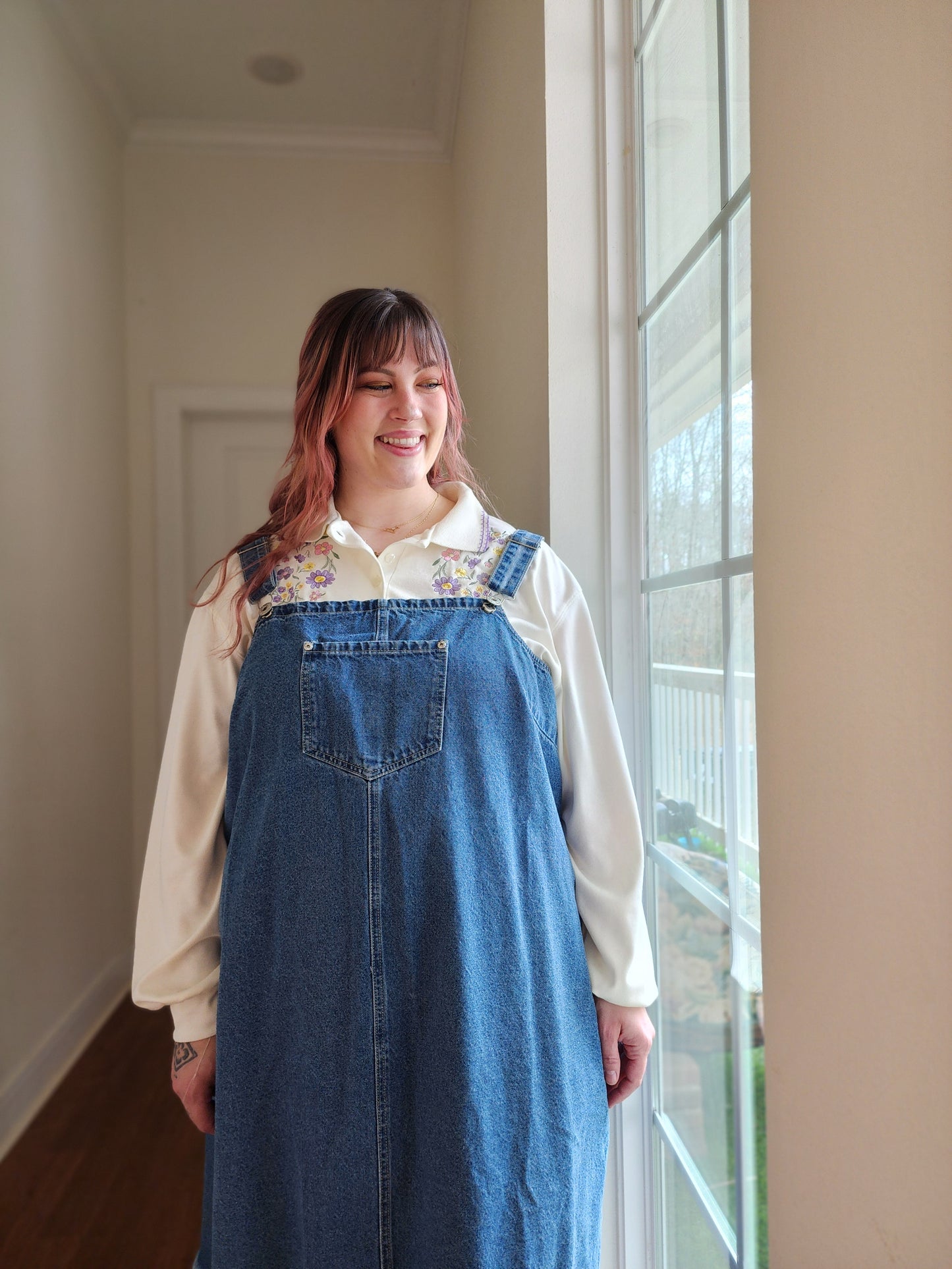 Denim Overall Dress | 2X-3X