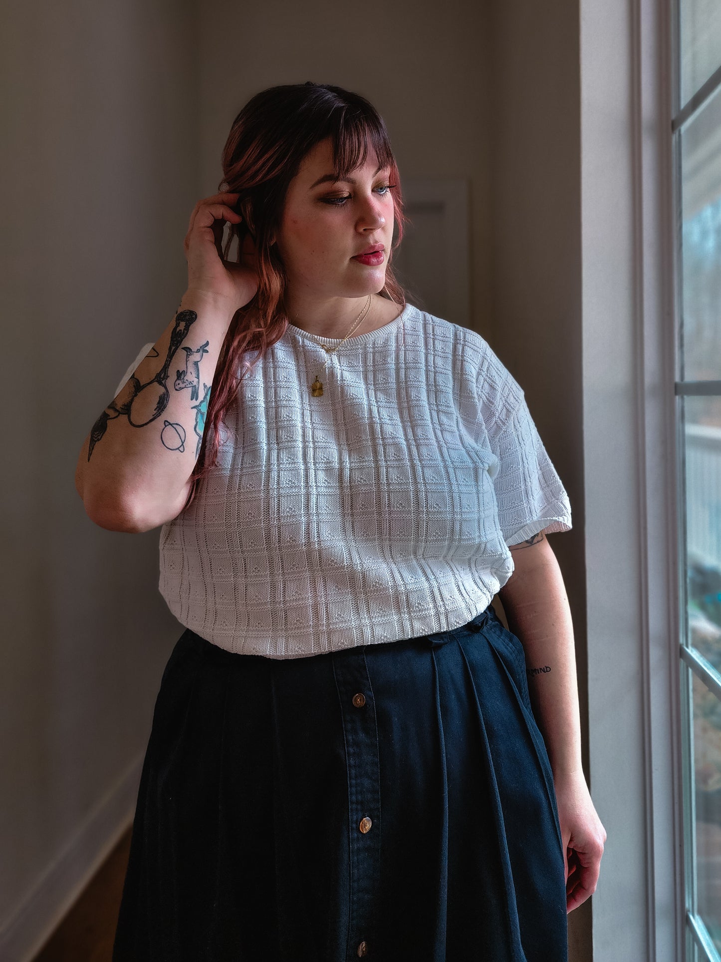 Minimalist Pleated Skirt | XL