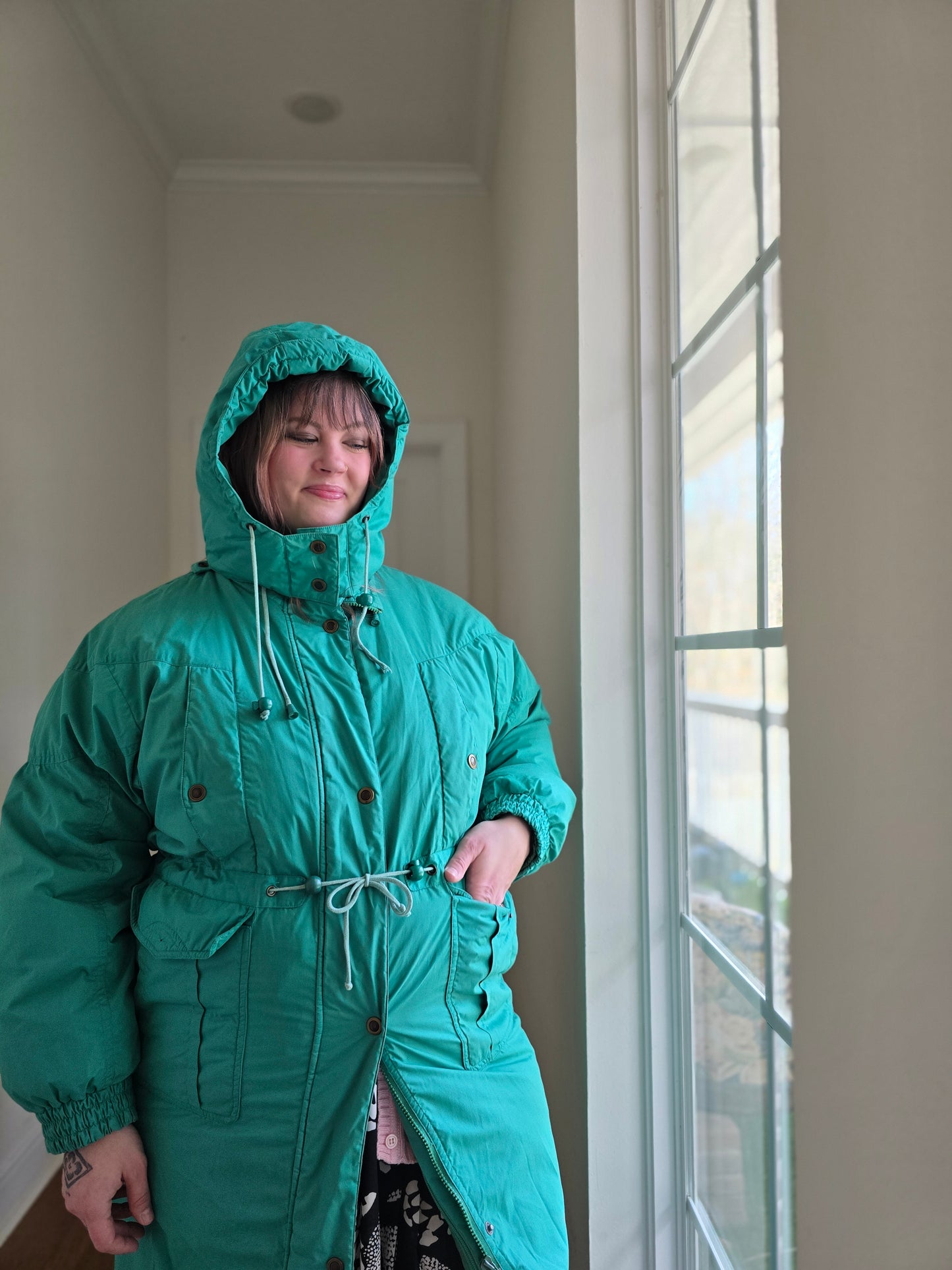 Teal Puffer Coat | L-XL