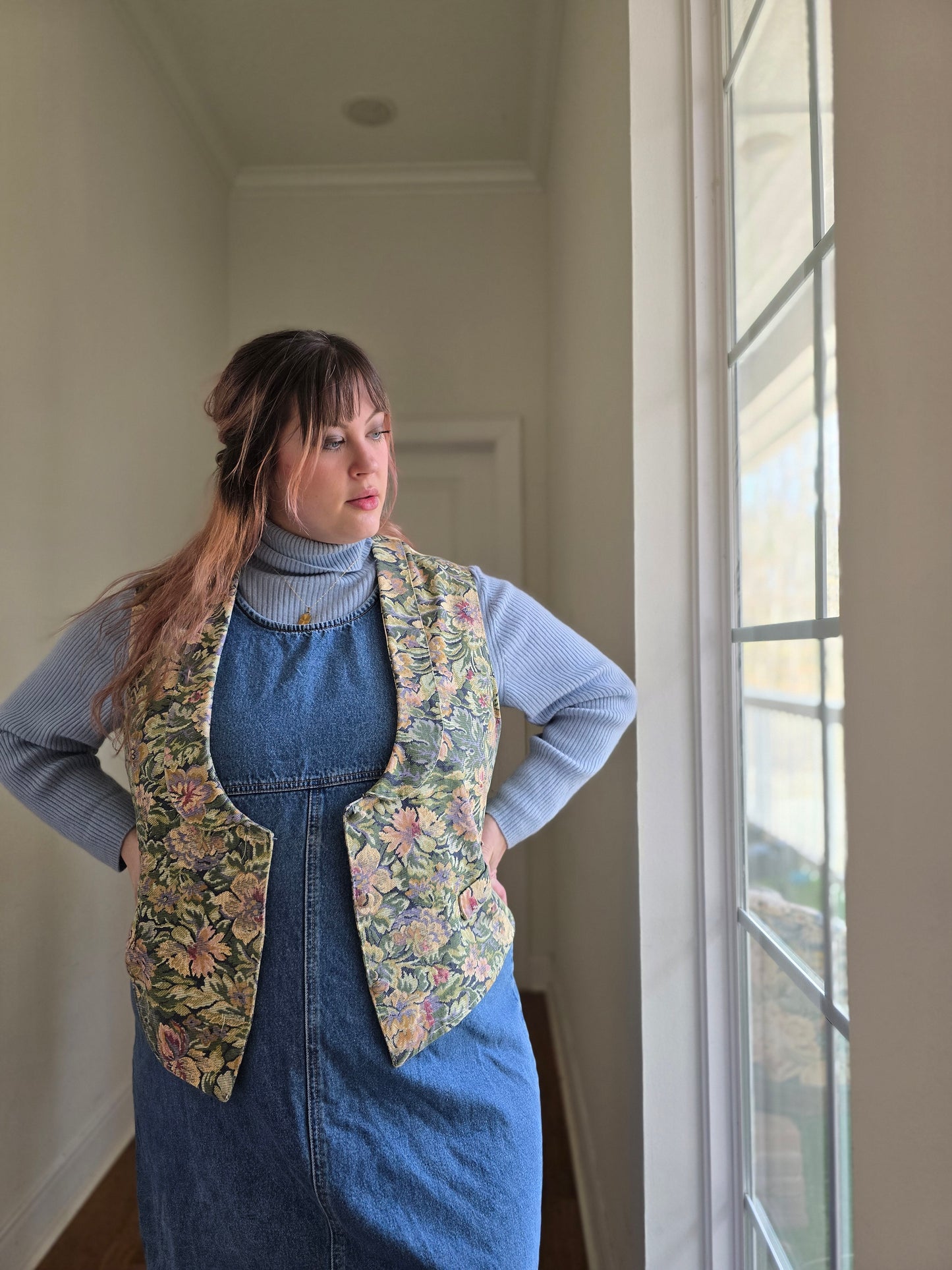 Floral Tapestry Vest | 2X