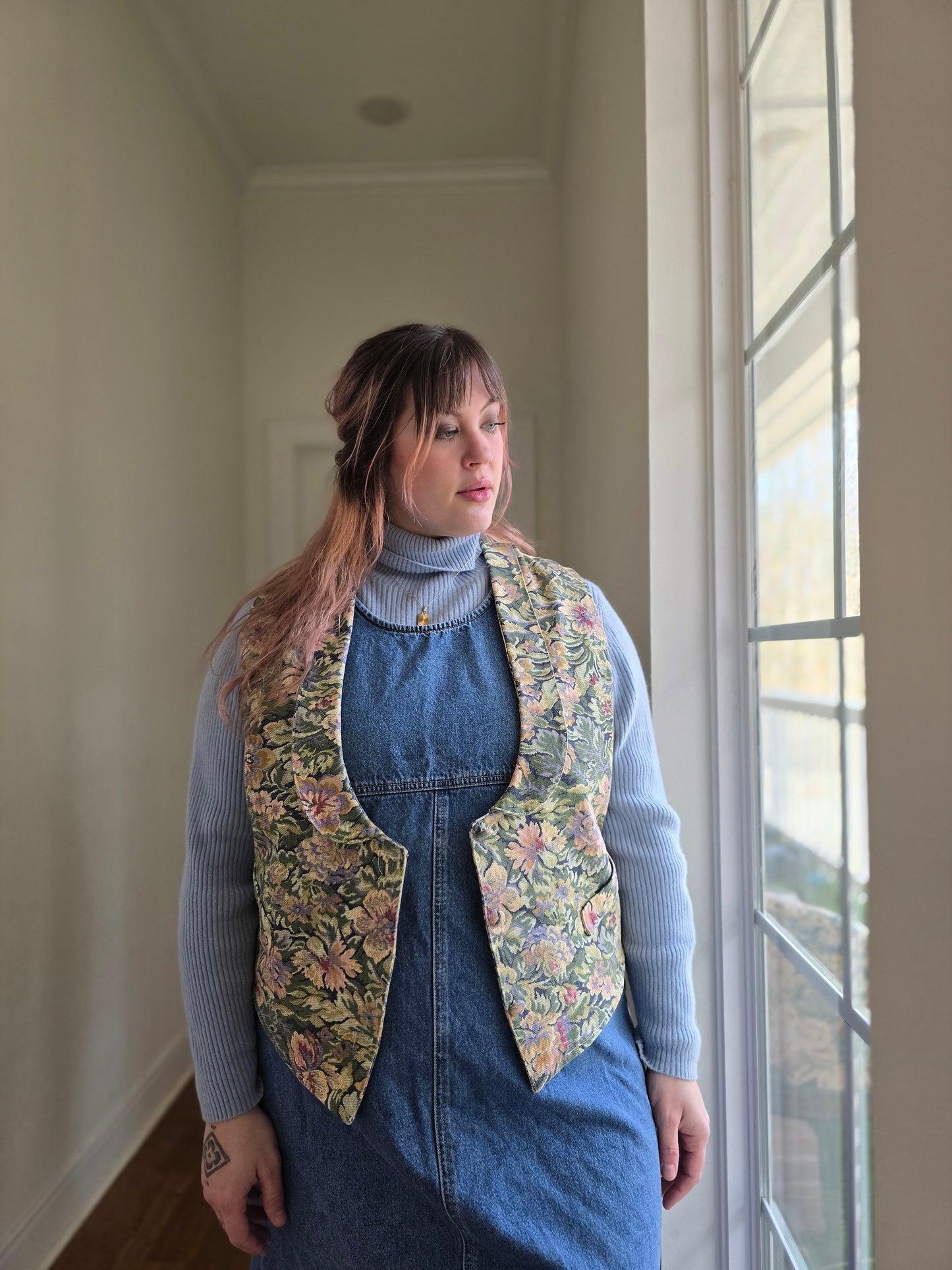 Floral Tapestry Vest | 2X