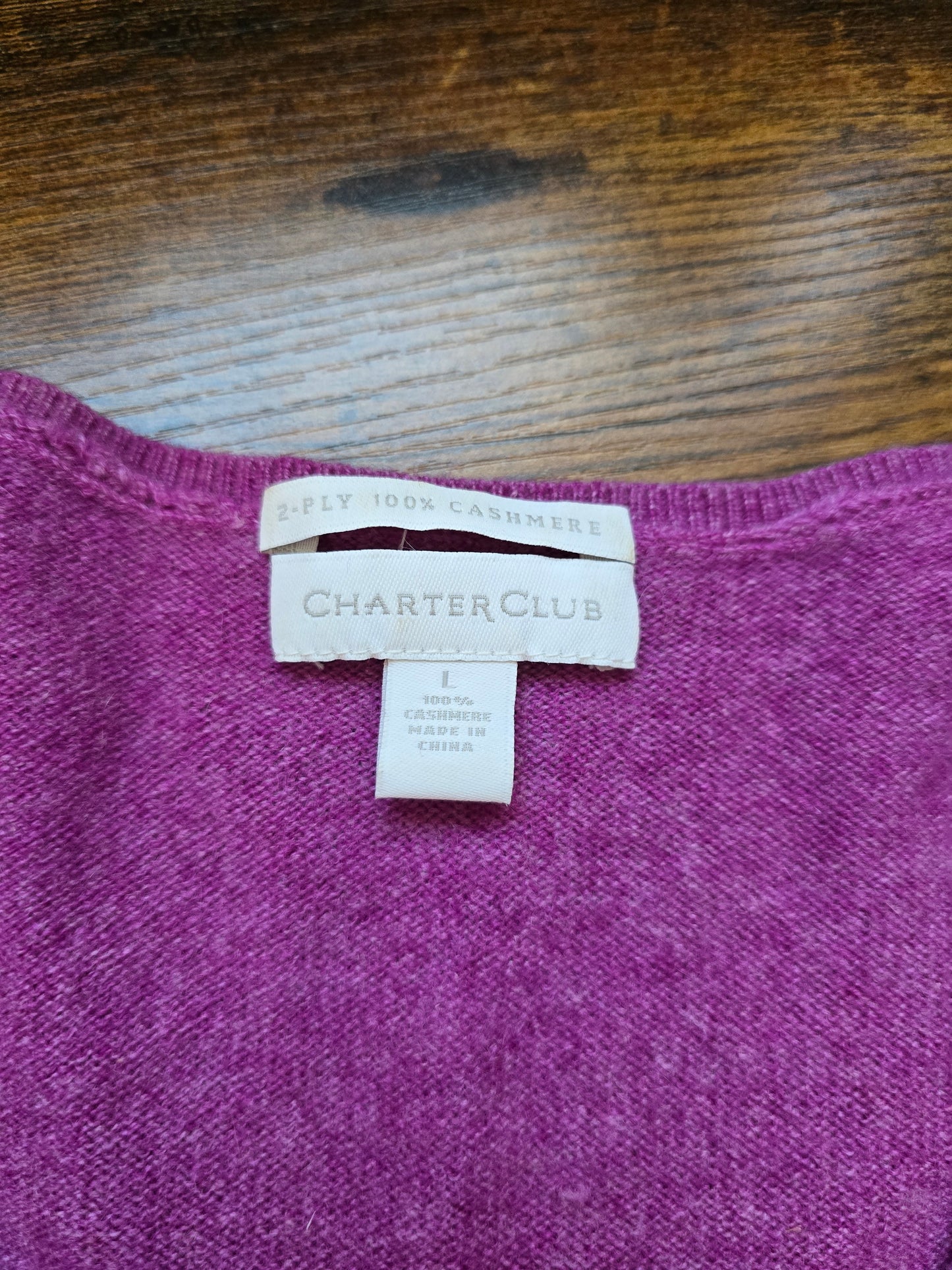 Fuchsia Cashmere Sweater | L