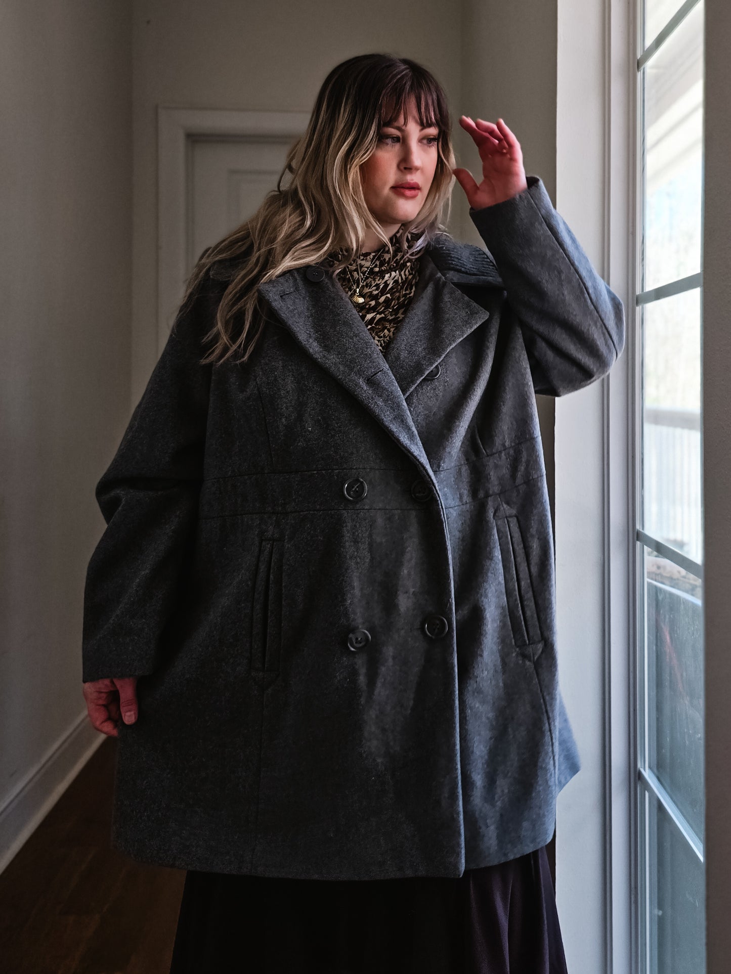 Minimalist Charcoal Coat | 3X