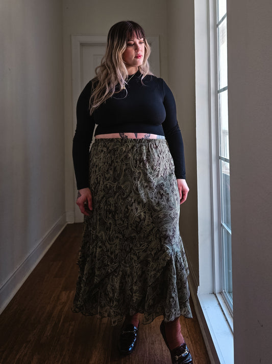 Paisley Y2K Skirt | 2X-3X